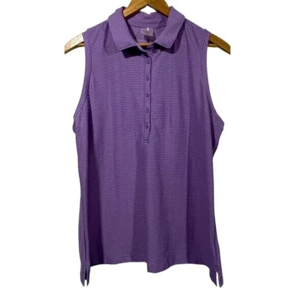Calia Renew Womens Sleeveless Golf Tennis Polo Tank Top Size‎ XS Wren Purple NWT - Picture 1 of 6